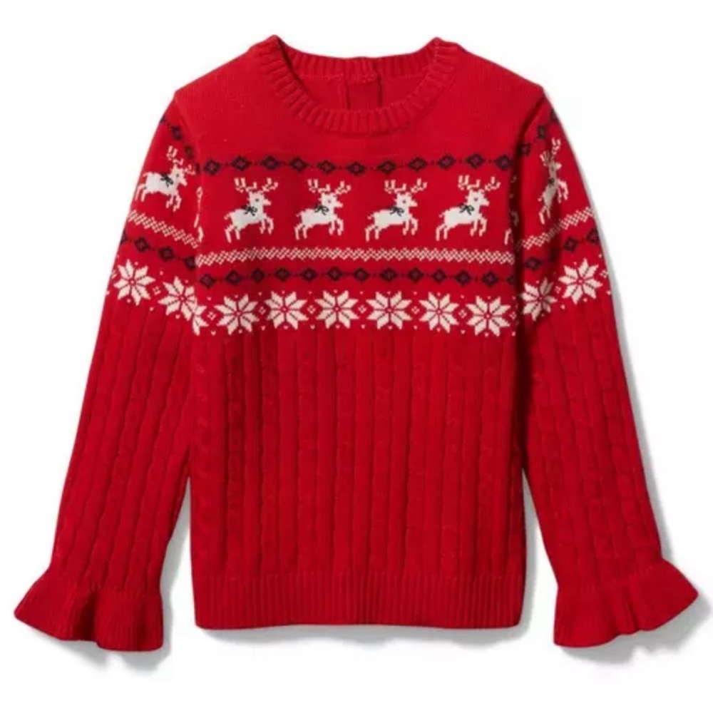 Janie and Jack Christmas Holiday Reindeer Sweater Top
